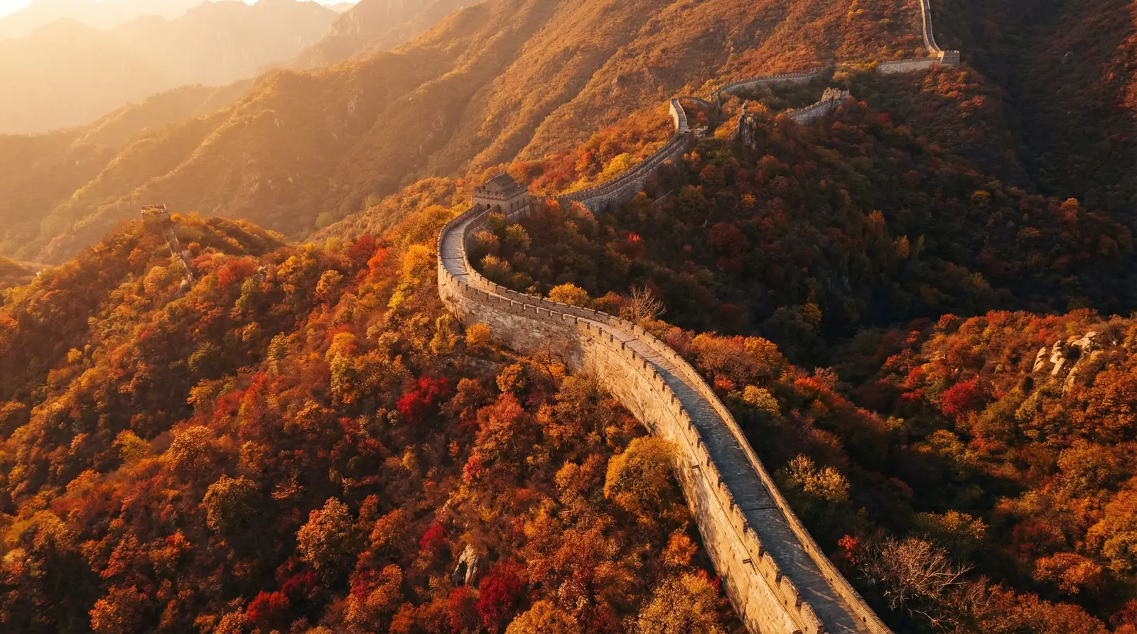 张筱雨魁惑 秋日长城航拍全景